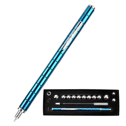 Anxiety Toy Pen, Magnetic Metal Stress Reduction Pen Desk Toy Multifunctional Deformable Writing Pen Children Adult Gift
